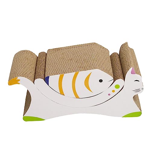 Ipetboom 3-in-1-katzenkratzbrett-set – Kartonkratzer Kätzchen-Lounge Haustier-kratzpad Annahmematte Wellpapier Für Katzen von Ipetboom