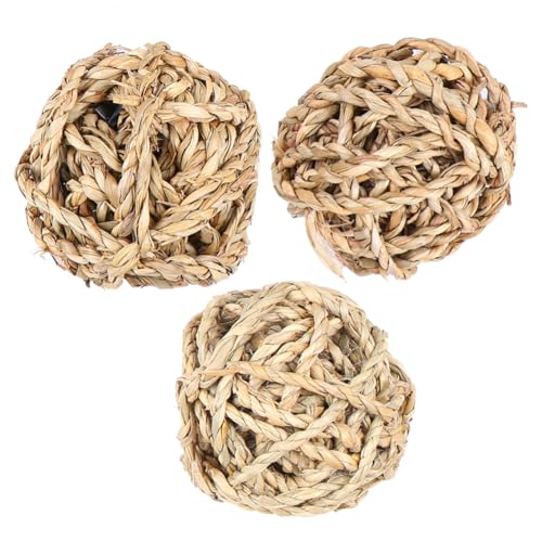 Ipetboom Papagei Woven Stroh Kauen Spielzeug 3 Stücke Gras Woven Vogel Spielzeug Für Nymphensittich Auto von Ipetboom