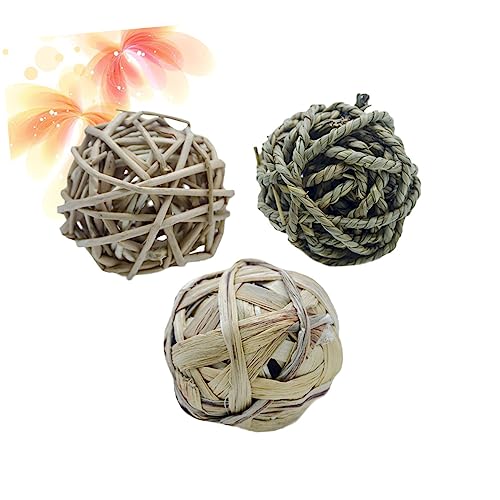 Ipetboom 3st Spielzeuge Zerrspielzeug Nagespielzeug Für Hamster Gewebter Runder Ball Spielzeug Für Sittiche Papageienspielzeug Nymphensittich-Spielzeug Hund Zahnbürste Rattan Kauball Ipetboom 3st Spielzeuge Zerrspielzeug Nagespielzeug Für Hamster Gewebter Runder Ball Spielzeug Für Sittiche Papageienspielzeug Nymphensittich-Spielzeug Hund Zahnbürste Rattan Kauball von Ipetboom
