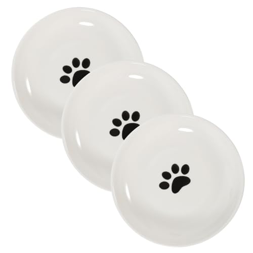 Ipetboom 3-teilige Katzenfutternäpfe Flacher Katzennapf Aus Keramik rutschfeste Silikonbasis Runder Futternapf für Nassfutter Ipetboom 3-teilige Katzenfutternäpfe Flacher Katzennapf Aus Keramik rutschfeste Silikonbasis Runder Futternapf für Nassfutter von Ipetboom