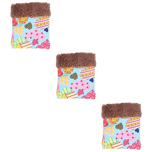 Ipetboom 3 Stücke Luxus Haustier Bett Hamster Warme Pet Nest Bett Warme Matte Käfig Nest Pet Träger Bett Reise Bett von Ipetboom