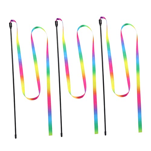 Ipetboom 3stücke Teiliges Katzen-Spielzeug Interaktive Katzenangel Mit Regenbogen-Design Für Spielspaß Zu Hause Kätzchen Teaser Für Glückliche Katzen Und Stärkt Die Beziehung Zu von Ipetboom