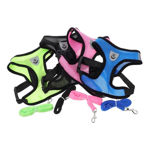 Ipetboom 4sätze Hundegeschirr Mit Leine Und Traktionsseil Atmungsaktiv Und Verstellbar Für Kleine Und Mittelgroße Hunde Teiliges Kit Und Sicheres Und Bequemes Design Für Und Reisen Ipetboom 4sätze Hundegeschirr Mit Leine Und Traktionsseil Atmungsaktiv Und Verstellbar Für Kleine Und Mittelgroße Hunde Teiliges Kit Und Sicheres Und Bequemes Design Für Und Reisen von Ipetboom