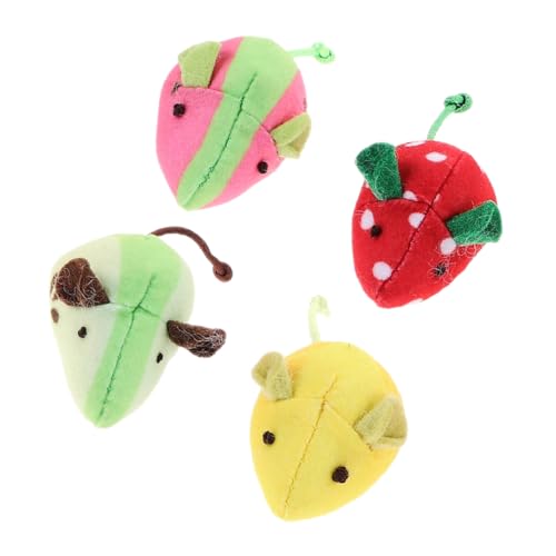 Ipetboom 4 Stücke Obst Mäuse Spielzeug Weichem Plüsch Interaktive Baby Katze Spielzeug für Indoor Katzen Ipetboom 4 Stücke Obst Mäuse Spielzeug Weichem Plüsch Interaktive Baby Katze Spielzeug für Indoor Katzen von Ipetboom
