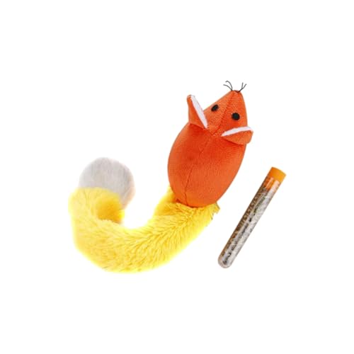 Ipetboom Plüsch Mäuse Spielzeug Set 4 Farben Katze Sicher Für Katzen Orange Grün von Ipetboom