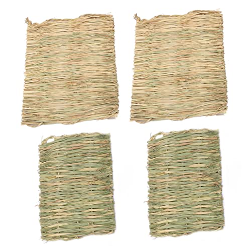 Ipetboom 4 Stück Waschbare Pads Für Hamster Meerschweinchen Gras-haustierkissen Sichere Handgewebte Grasmatte Ruheunterlage Molarenspielzeug Ipetboom 4 Stück Waschbare Pads Für Hamster Meerschweinchen Gras-haustierkissen Sichere Handgewebte Grasmatte Ruheunterlage Molarenspielzeug von Ipetboom
