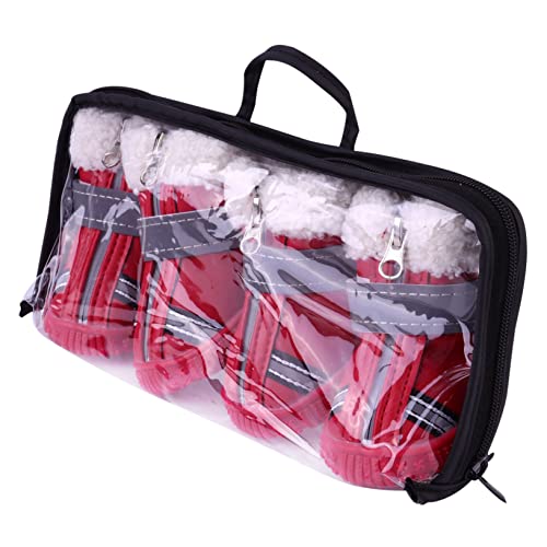 Ipetboom Hunde-Schneeschuhe 4 Stück Haustierschuhe - und für Draußen Rot Einfach Anzuziehen Ipetboom Hunde-Schneeschuhe 4 Stück Haustierschuhe - und für Draußen Rot Einfach Anzuziehen von Ipetboom