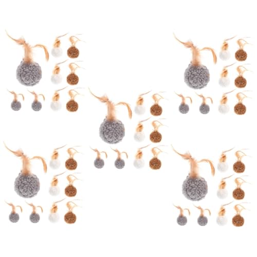 Ipetboom 45stücke Teiliges Katzenballspielzeug Federn Und Glocken Lustige Interaktive Spielzeuge Für Kätzchen Zum Spielen Und Jagen Hochwertiges Langlebiges Material Für Stundenlangen Ipetboom 45stücke Teiliges Katzenballspielzeug Federn Und Glocken Lustige Interaktive Spielzeuge Für Kätzchen Zum Spielen Und Jagen Hochwertiges Langlebiges Material Für Stundenlangen von Ipetboom