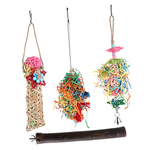 Ipetboom 4pcs Vogel Kauen Spielzeug Set Papagei Käfig Hängen Spielzeug Für Nymphensittich Conure Sittich Ipetboom 4pcs Vogel Kauen Spielzeug Set Papagei Käfig Hängen Spielzeug Für Nymphensittich Conure Sittich von Ipetboom