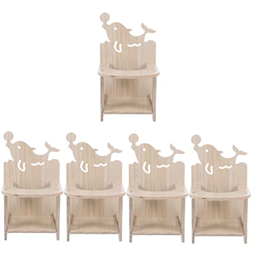 Ipetboom 5 Sätze Hamsterstuhl entzückendes Hamsterspielzeug Miniaturspielzeug Spielset aus Holz holzstühle Stühle für kleine Haustiere kompaktes Hamsterspielzeug Chinchilla Zubehör Käfig von Ipetboom