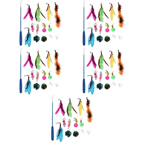 Ipetboom 5 Sets Katzenspielzeug Für Hauskatzen Kätzchenspielzeug Spielzeugfedern Selbstspielende Angelrute Schnur Katzenspielzeug-Bundle Ipetboom 5 Sets Katzenspielzeug Für Hauskatzen Kätzchenspielzeug Spielzeugfedern Selbstspielende Angelrute Schnur Katzenspielzeug-Bundle von Ipetboom