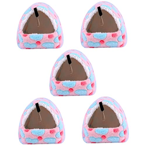 Ipetboom 5 Stücke Super Weiche Flanell Baumwolle Hamster Bett Mit Kleiderbügel Hängende Hängematte Für Zwerg Hamster von Ipetboom