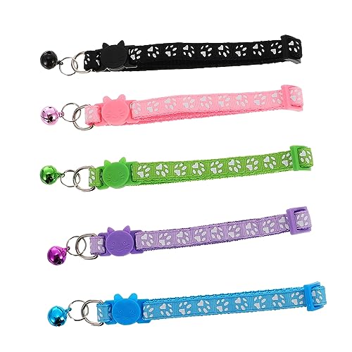 Ipetboom Katzenhalsband Kätzchenhalsband Haustierzubehör 5 Stück Dekorative Glockenhalsbänder Bequem Ipetboom Katzenhalsband Kätzchenhalsband Haustierzubehör 5 Stück Dekorative Glockenhalsbänder Bequem von Ipetboom