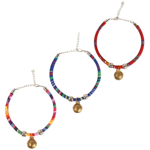 Ipetboom 6 Stück Haustier-Glockenhalsband Verstellbares Haustierhalsband Verstellbares Hundehalsband Kätzchenhalsband Hundegeschenke Katzenhalsband Individuelle Bling-Halsketten Für von Ipetboom