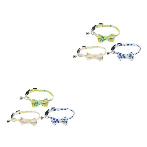 Ipetboom 6 STK Schleifenhalsband für Haustierkatzen Latzkragen für Katzen Sommer hundehalsband kleines hundezubehör Obst Sommerkragen Haustierzubehör die Katze Halskette Krawatte Stoff von Ipetboom
