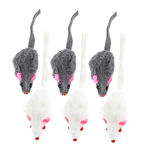 Ipetboom Lustige Mini-mäuse Katzenspielzeug 6er-Pack Interaktives Plüsch-mäusespielzeug mit Geräuschen Katzeninstinkt Weiches Haustierspielzeug für Kätzchen Ipetboom Lustige Mini-mäuse Katzenspielzeug 6er-Pack Interaktives Plüsch-mäusespielzeug mit Geräuschen Katzeninstinkt Weiches Haustierspielzeug für Kätzchen von Ipetboom