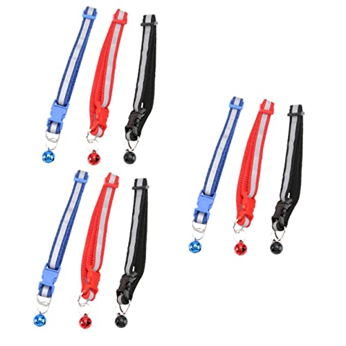 Ipetboom 3sets Katzenhalsband Reflektierend Komfortabel Verstellbare Länge Glocke Für Welpen 3 Stücke * 3 von Ipetboom