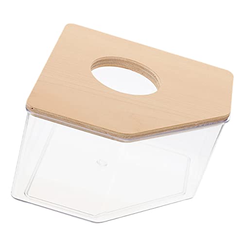 Ipetboom Hamster-sandbadschale Moderner Acryl-sandbadbehälter Holzdeckel Haustier-sandbadbox von Ipetboom