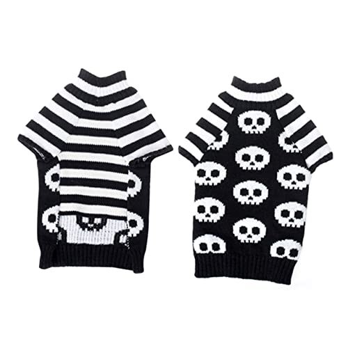Ipetboom Halloween-Pullover für Hunde Streifen Warme Haustierkleidung Warmer Mantel für Hunde Größe Xs Ipetboom Halloween-Pullover für Hunde Streifen Warme Haustierkleidung Warmer Mantel für Hunde Größe Xs von Ipetboom