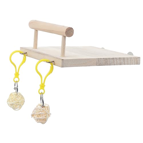 Ipetboom Haustierspielzeug Holz-hamsterständer Plattform Aktivitätsbrett Sicher Für Vögel Fördert Bewegung Einfach Zusammenzubauen Zufällige Farbe von Ipetboom
