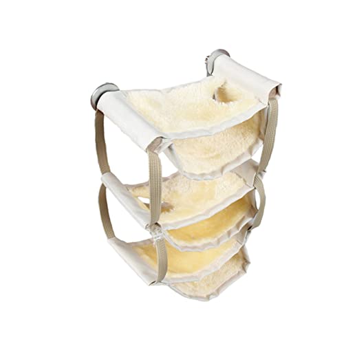 Ipetboom Haustierkäfig-hängematte Warmes Haustierbett Hamsterhausbett Dh Mehrschichtig Für Hamster Chinchilla Ratte Rennmaus Gelb von Ipetboom