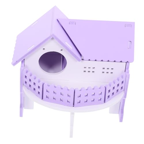 Ipetboom Hamster-luxusvilla Rennmaus-Labyrinth- Hamsterhaus Hamsterkäfig-Villa Hamsterhütte Lebensräume Von Meerschweinchen Hamsterversteck Schlafhütte Für Baby Igel Kurze Leiter PVC von Ipetboom