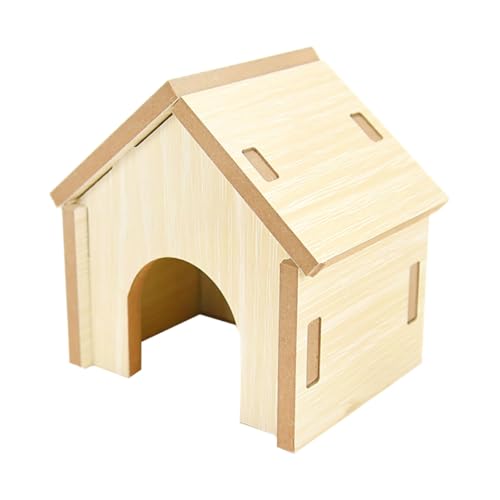 Ipetboom Hamsternest Hamsterhüttenkäfig Nymphensittich-Spielzeug Rennmaus Spielhalle Hamster Holzhaus Winterschlafkäfig Für Ratten Kleines Haustierhaus Mini Geschirr von Ipetboom