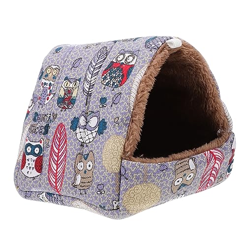 Ipetboom Hamsternest Kuschelsack für Igel Nest für kleine Haustiere Sofa warmen Hamsterruheplatz Kaninchen Winter warmes Nest Goldener Bär Haustierbett Eichhörnchen kleines Haustier Watte von Ipetboom