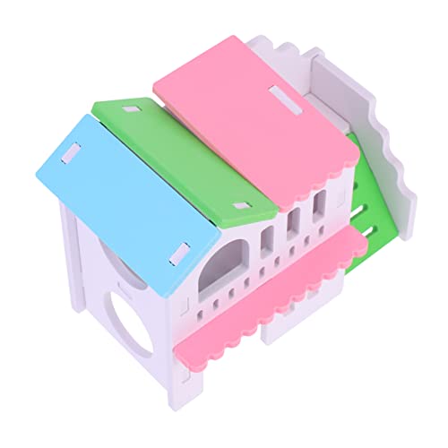 Ipetboom Hamster Villa Aus Holz Buntes Kreatives Doppelstock-Haus Für Kleine Haustiere Atmungsaktives Versteck Für Zwerghamster Igel Und Andere Kleintiere Langlebig Und Gemütlich Ipetboom Hamster Villa Aus Holz Buntes Kreatives Doppelstock-Haus Für Kleine Haustiere Atmungsaktives Versteck Für Zwerghamster Igel Und Andere Kleintiere Langlebig Und Gemütlich von Ipetboom