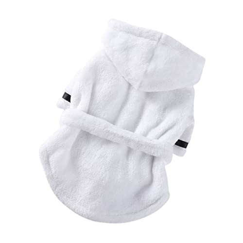 Ipetboom Haustier Bademantel Haustier-Bademantel Aus Polyester Badetuch Für Hund Hundemantel Für Nach Dem Bad Tragbares Hundehandtuch Welpenroben Hundebad Jacke Mit Hut Haushalt Weiß Ipetboom Haustier Bademantel Haustier-Bademantel Aus Polyester Badetuch Für Hund Hundemantel Für Nach Dem Bad Tragbares Hundehandtuch Welpenroben Hundebad Jacke Mit Hut Haushalt Weiß von Ipetboom
