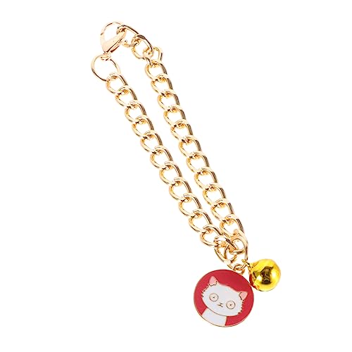 Ipetboom Haustier Halskette Goldendoodle-Geschenke Haustierzubehör Halsketten eine Halskette entzückendes Kätzchenhalsband Katzenhalsbänder im Kartondesign Hündchen Katzenkette Goldkette von Ipetboom