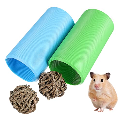 Ipetboom Haustiertunnel Faltbares Kunststoffrohrspielzeug Für Hamster Mäuse Rennmäuse Meerschweinchen Dekoratives Käfigzubehör von Ipetboom