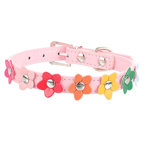 Ipetboom Chihuahua- Pu- Blumendesign Haustierhalsband Bequemes Tragen Welpenhalsband Für Mädchen von Ipetboom