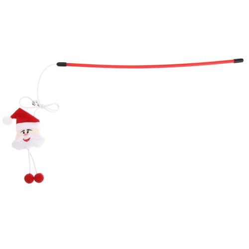 Ipetboom Interaktive Katzenspielstäbe für Indoor-Katzen, leichtes Weihnachtsmann-Kätzchen-Spielzeug für Spaß und Bewegung, 47,7 cm, langlebiges PP-Material, 2 Stück Ipetboom Interaktive Katzenspielstäbe für Indoor-Katzen, leichtes Weihnachtsmann-Kätzchen-Spielzeug für Spaß und Bewegung, 47,7 cm, langlebiges PP-Material, 2 Stück von Ipetboom