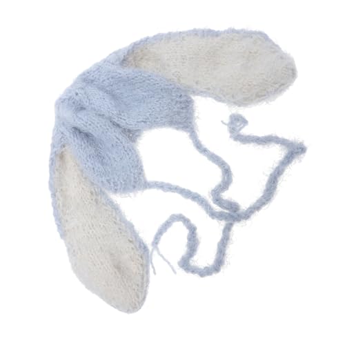Ipetboom Kaninchenhutkleidung süße Mütze Hasenkopfbedeckung Hasen-Outfit Hasenkostüm Beanie-Mütze für Babys -Mütze tierischer Hut Requisiten für die Neugeborenenfotografie Elasthan Grau von Ipetboom