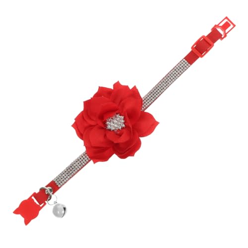 Ipetboom Strass-katzenhalsband Modische Hundehalskette Verstellbare Größe Halsband für Welpen Hautverträgliches Haustierhalsband Glocke für Partys von Ipetboom