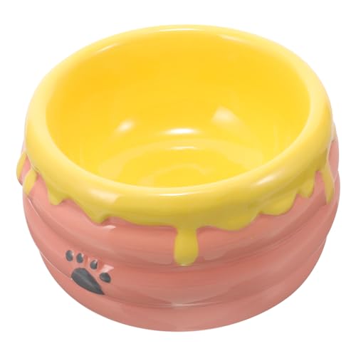 Keramiknapf für Haustiere pet Water Bowl pet Food Container Wassernapf für Hunde Kätzchenfutterautomat mit hoher Basis Hundefutter Honigtopf robuster Hundenapf einfacher Hundenapf von Ipetboom