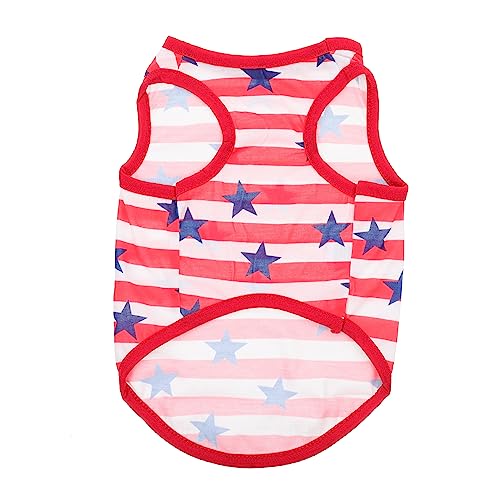 Ipetboom Kleidung Für Haustiere Sommer-haustierweste Patriotische Hundekleidung 4. Juli Welpenkleidung Hundebekleidung Welpen-Strand-Shirt 4. Juli Hundeoutfit Hundemantel Dünner Schnitt von Ipetboom
