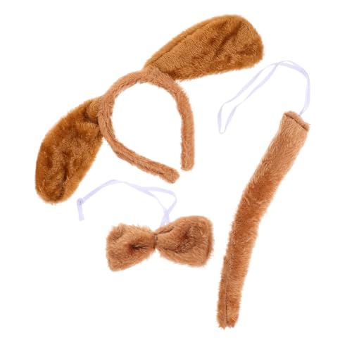 Ipetboom Lustiges Hunde-Stirnband Für Welpen-kostüm-Set Tierschwanz-Requisiten Ohren Stirnband Hundekostüme Zubehör von Ipetboom