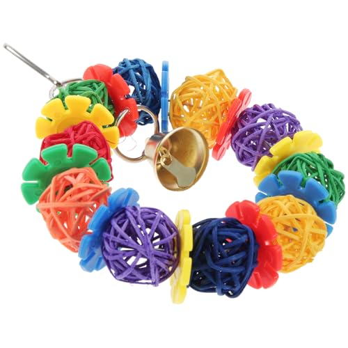 Ipetboom Vogelspielzeug Für Papageien Hängendes Kauspielzeug Aus Rattan Und Robustes Und Langlebiges Spielzeug Für Vögel Fördert Das Kauen Und Spielen Im Vogelkäfig Für Ipetboom Vogelspielzeug Für Papageien Hängendes Kauspielzeug Aus Rattan Und Robustes Und Langlebiges Spielzeug Für Vögel Fördert Das Kauen Und Spielen Im Vogelkäfig Für von Ipetboom