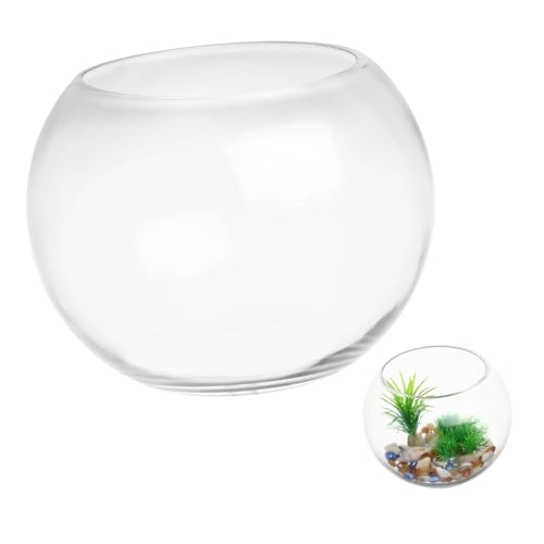 Ipetboom Rundes Aquarium aus Klarem Kleines Multifunktionales Fischglas für Schreibtisch Transparenter Fischbehälter für Goldfische Garnelen und Schildkröten Dekoratives Tischdekor für Ipetboom Rundes Aquarium aus Klarem Kleines Multifunktionales Fischglas für Schreibtisch Transparenter Fischbehälter für Goldfische Garnelen und Schildkröten Dekoratives Tischdekor für von Ipetboom