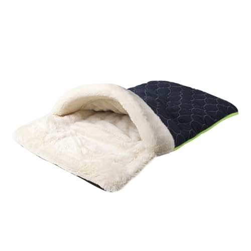 Ipetboom Schlafsack für Haustiere Katzenbett Kuschelsack Welpenplüschnest Hundebett Schlafsack für Kätzchen Katzenschlafnest Haustier Katze Haustierhaus Hauskatze Katzentasche Baumwolle von Ipetboom