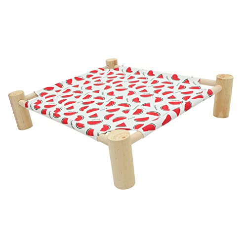 Ipetboom Katzenbett Aus Holz Katzenhängematte Bett für Den Innenbereich Hunde und Katzen Erhöhtes Haustierbett Waschbar Gemütliches Ruhenest Rotes Wassermelonen-Design Ipetboom Katzenbett Aus Holz Katzenhängematte Bett für Den Innenbereich Hunde und Katzen Erhöhtes Haustierbett Waschbar Gemütliches Ruhenest Rotes Wassermelonen-Design von Ipetboom