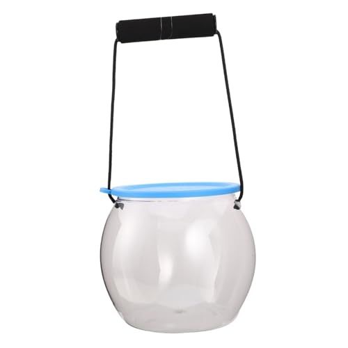 Ipetboom Transparenter Aquarium mit Deckel und Griff Robuster Kunststoff Fischbehälter für Krabben Schnecken und Kleine Meerestiere Tragbarer Aufbewahrungskasten für Strand und Outdoor von Ipetboom