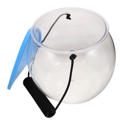 Ipetboom Transparenter Runder Aquarium Eimer mit Deckel und Praktischem Griff Langlebig und Seewasserbeständig für Strandangeln Beobachtung Kleiner Meeresbewohner und Outdoor Aktivitäten von Ipetboom