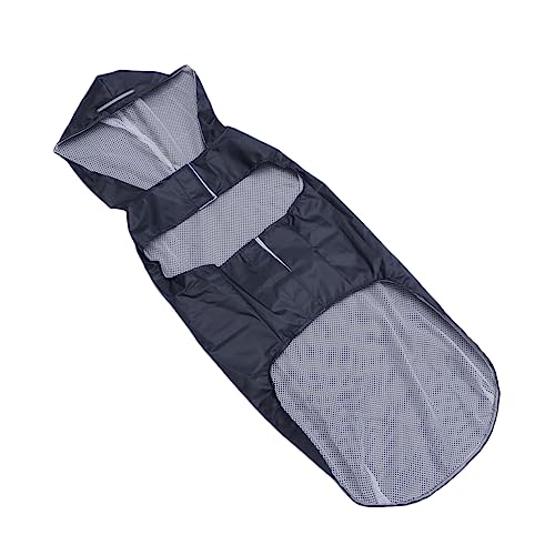 Ipetboom Hunde-Regenmantel Mit Kapuze Poncho Für Haustiere Reflektierend Schwarz 3XL von Ipetboom