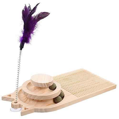 Ipetboom Katzenspielzeug Aus Holz Drehscheibe Kratzbrett Für Kätzchen Spaß Zufällige Farbe Ipetboom Katzenspielzeug Aus Holz Drehscheibe Kratzbrett Für Kätzchen Spaß Zufällige Farbe von Ipetboom