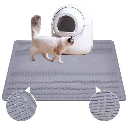 Iptienda Katzenklo Matte XXL,120x89cm Katzenstreu Matte Wasserdicht,Matte Katzenklo Unterleger Silikon,Katzenmatte Katzenklo Rutschfest,Katzenmatte Übergröße geeignet für eine Gruppe von Katzen (Grau) Iptienda Katzenklo Matte XXL,120x89cm Katzenstreu Matte Wasserdicht,Matte Katzenklo Unterleger Silikon,Katzenmatte Katzenklo Rutschfest,Katzenmatte Übergröße geeignet für eine Gruppe von Katzen (Grau) von Iptienda