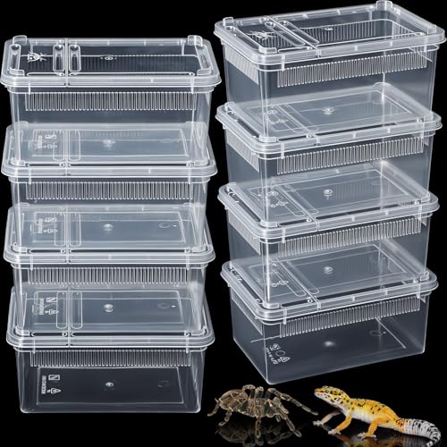 Irenare Reptilien-Zuchtbox aus Kunststoff, Spinnen, Terrarium, Vogelspinne, Futterbox für Bartagamen, Eidechsen, Spinne, Gecko, Skorpion, Belüftungsstreifen, 15 x 9,9 x 6,3 cm, 8 Stück Irenare Reptilien-Zuchtbox aus Kunststoff, Spinnen, Terrarium, Vogelspinne, Futterbox für Bartagamen, Eidechsen, Spinne, Gecko, Skorpion, Belüftungsstreifen, 15 x 9,9 x 6,3 cm, 8 Stück von Irenare