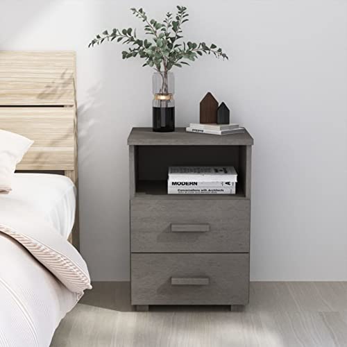 CIADAZ Nachttisch, Nachtschrank, Nachtkästchen, Nachtkommode, Bedside Table, Nacht Tisch, Hellgrau 40x35x62 cm Massivholz Kiefer CIADAZ Nachttisch, Nachtschrank, Nachtkästchen, Nachtkommode, Bedside Table, Nacht Tisch, Hellgrau 40x35x62 cm Massivholz Kiefer von Irfora